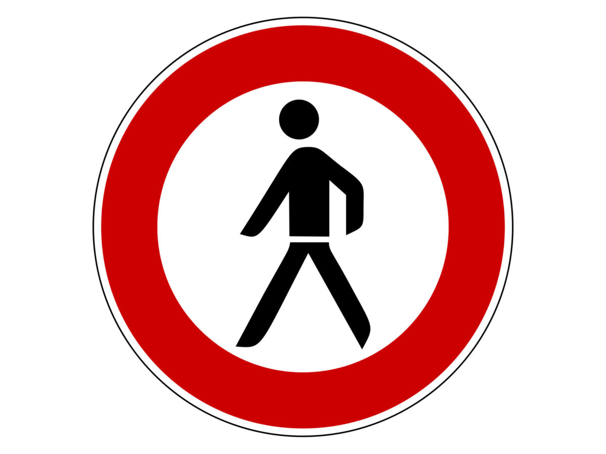 Verkehrszeichen 259 Verbot Fuer Fussgaenger Radfahrausbildung Grundschule Parcours